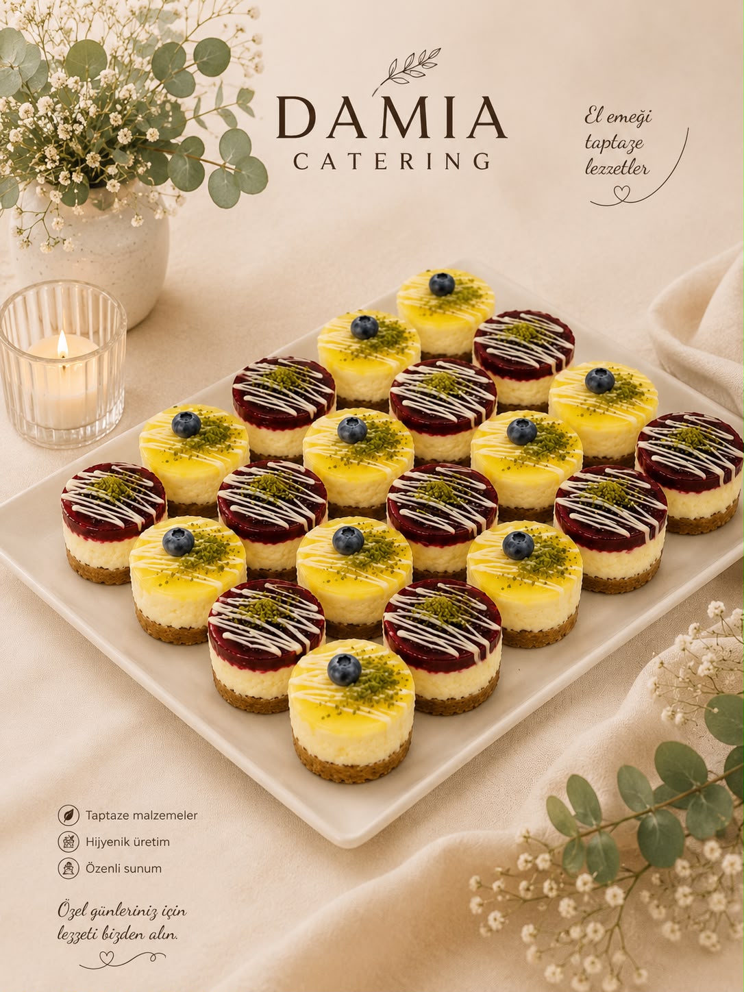 Orman Meyveli ve Limonlu Cheesecake